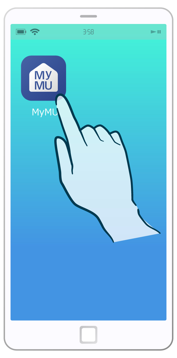 MyMUアイコンをタップ