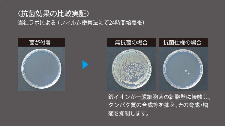 抗菌効果の比較実証