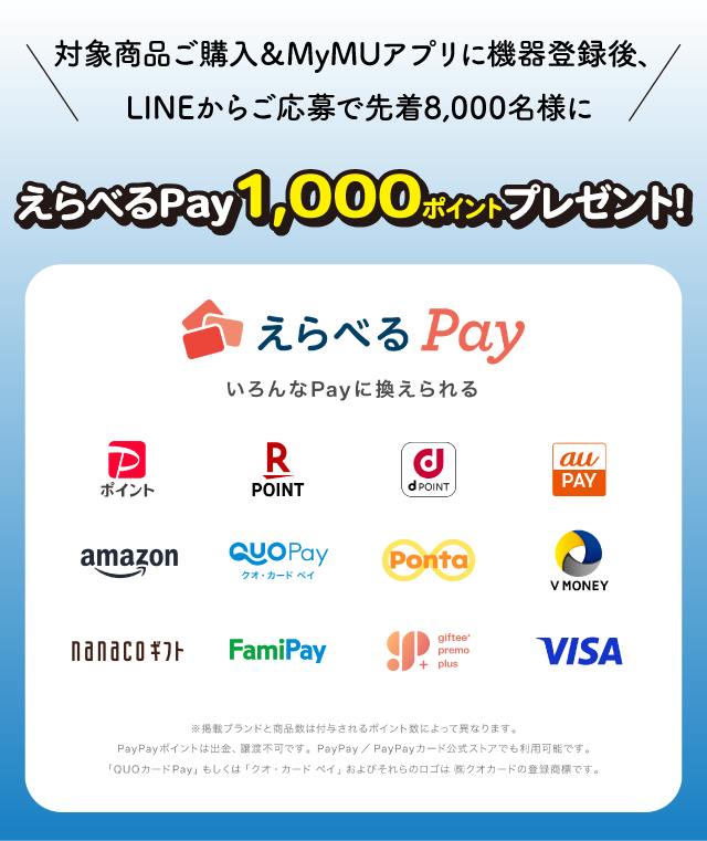 えらべるPay1000ptプレゼント