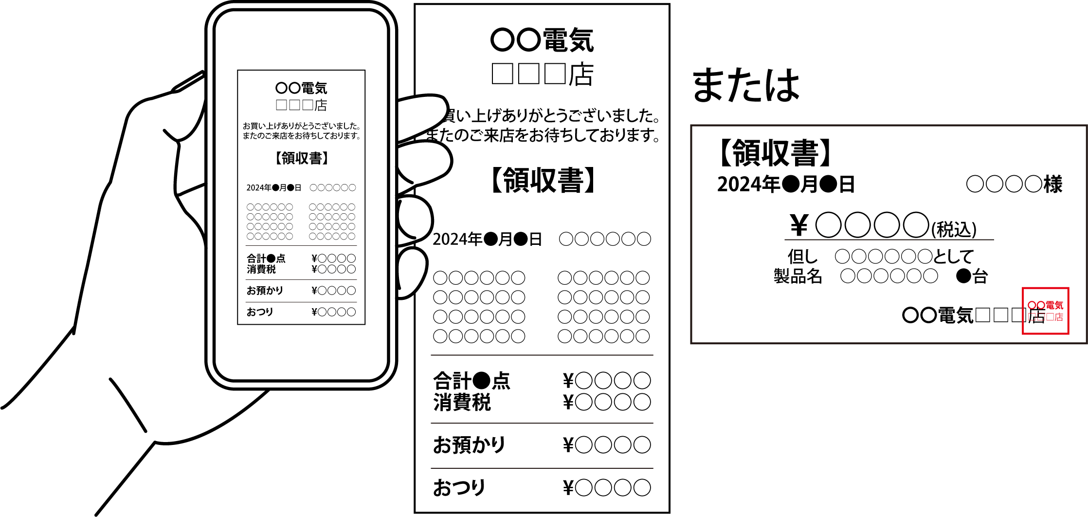 領収書撮影方法